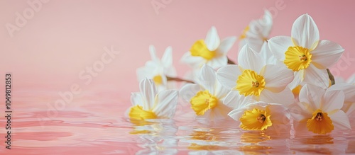 Lovely daffodils in water o...