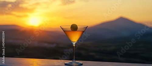 Martini in a glass set agai...