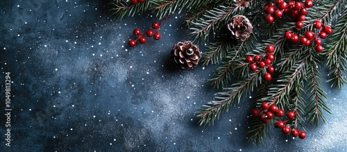 Spruce branches and decorat...