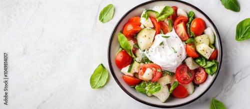 vegetable salad with thick ...
