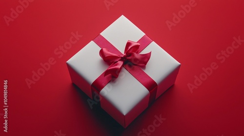 Wallpaper Mural Red Ribbon Gift Box for Holiday Promotions Torontodigital.ca