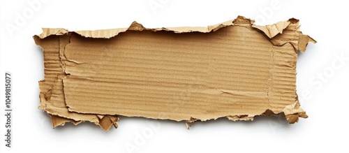 Torn cardboard piece used a...