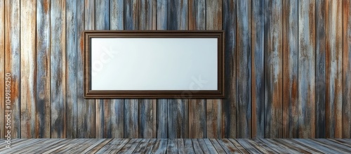 Frame on wooden wall Interi...
