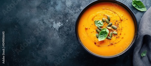 Pumpkin and carrot soup gar...