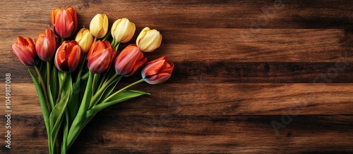A bouquet of tulip flowers ...