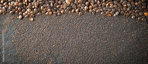 Chia seeds against the back...