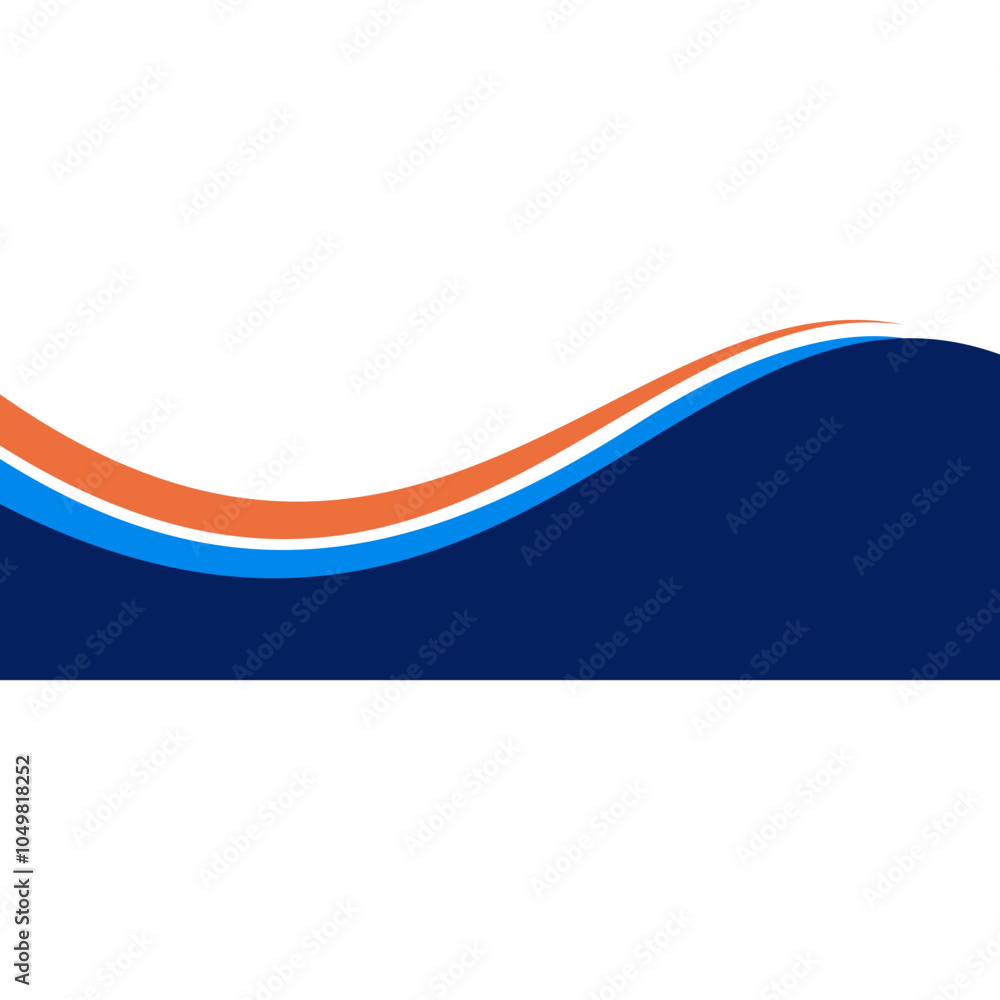 Fototapeta premium Business Wave Footer