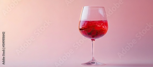 A wine glass containing jel...