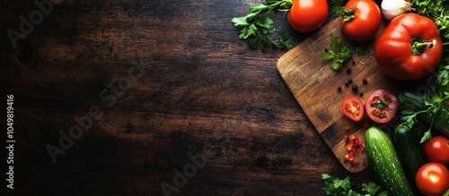 A selection of raw organic ...