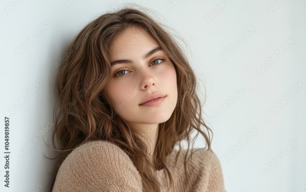 ideal skin portrait pretty woman on white background - ideal skin portrait pretty woman on white background -