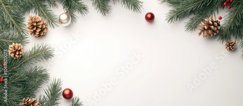 Spruce branches and decorat...