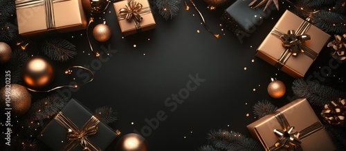 Dark Christmas backdrop fea...