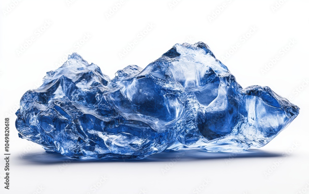 blue ice on a clean white background blue ice on a clean white background