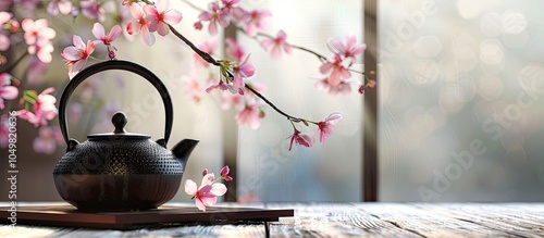 Japanese teapot on the tabl...