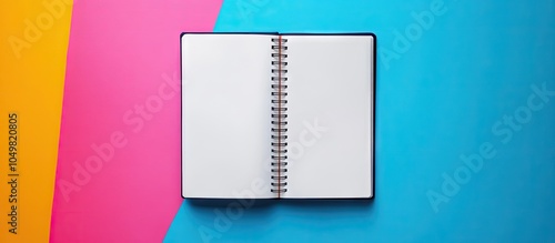 Sketchbook on a vibrant bac...