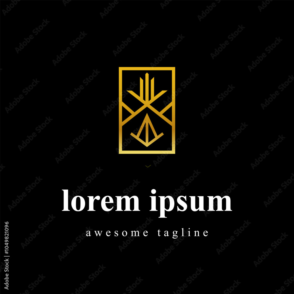 Fototapeta premium Luxurious Square Monogram Logo