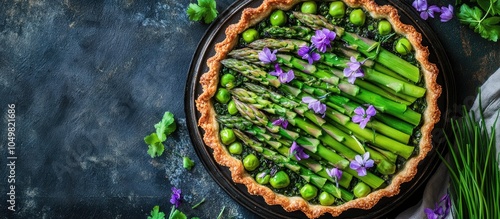 Green asparagus and sweet p...