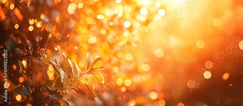 Orange bokeh background fro...