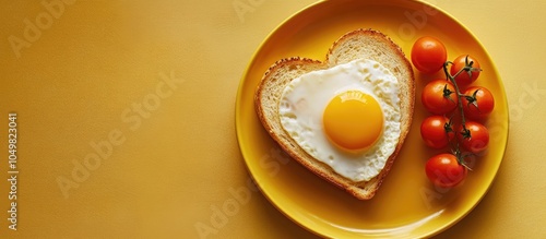 Heart shaped fried egg toas...