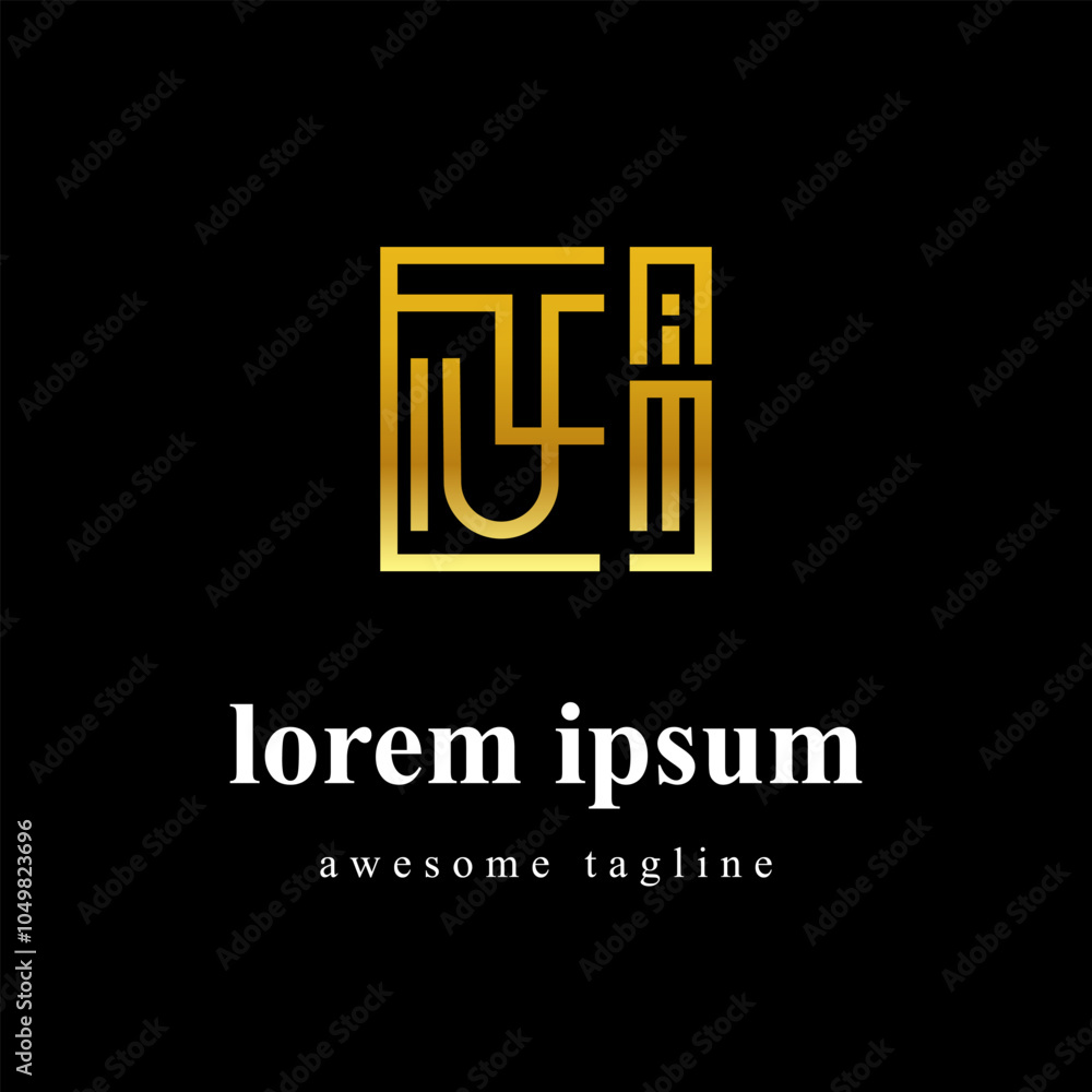 Luxurious Square Monogram Logo Luxurious Square Monogram Logo