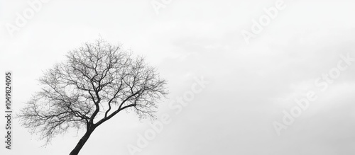 The outline of a leafless t...