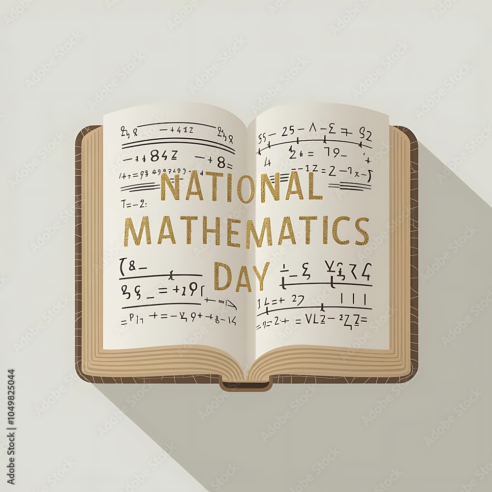 Fototapeta premium National Mathematics Day, Poster, Mathematics Day, Banner, National Mathematics Day Poster, Story, 