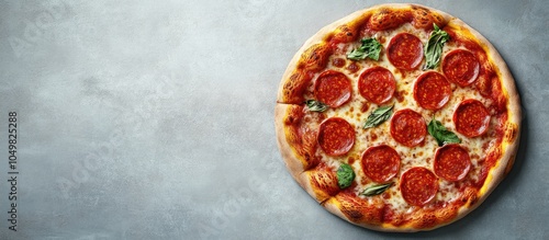 Delicious pepperoni pizza m...