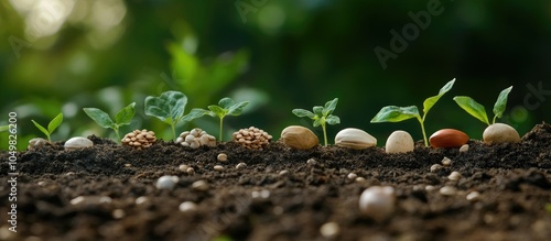 Plant various seeds in the ...