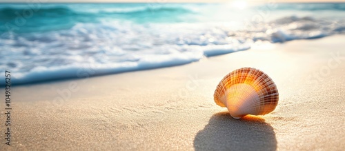 Seashell on the sandy beach...