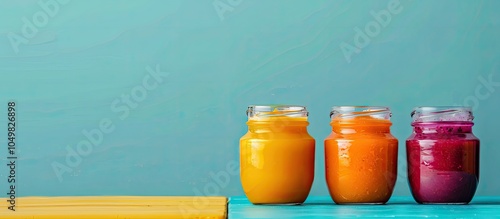 Jars of fresh homemade pure...