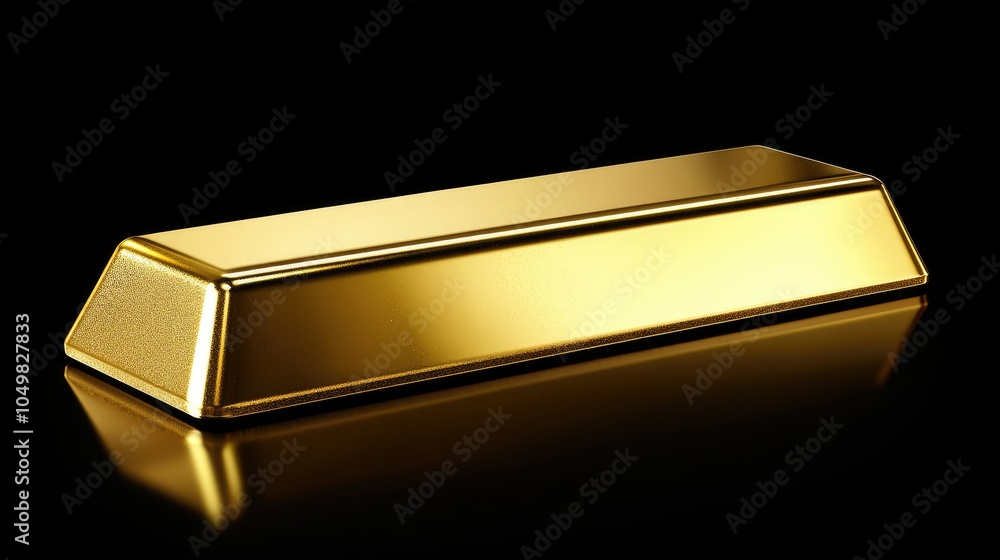 A shiny gold bar against a sleek background, its surface glistening to capture the concept of wealth and prosperity. A shiny gold bar against a sleek background, its surface glistening to capture the concept of wealth and prosperity.