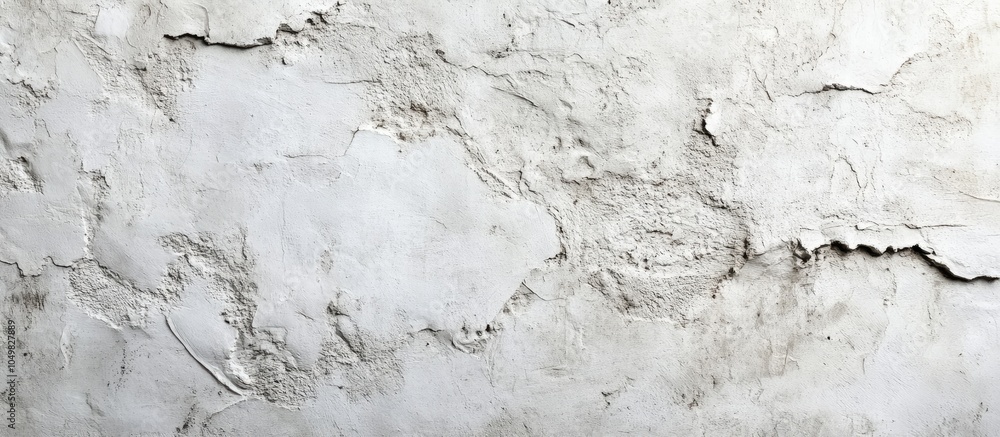 Obraz premium Dirty white plaster wall featuring a background texture of gray natural scratches. with copy space image. Place for adding text or design