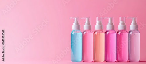 A collection of color bottl...