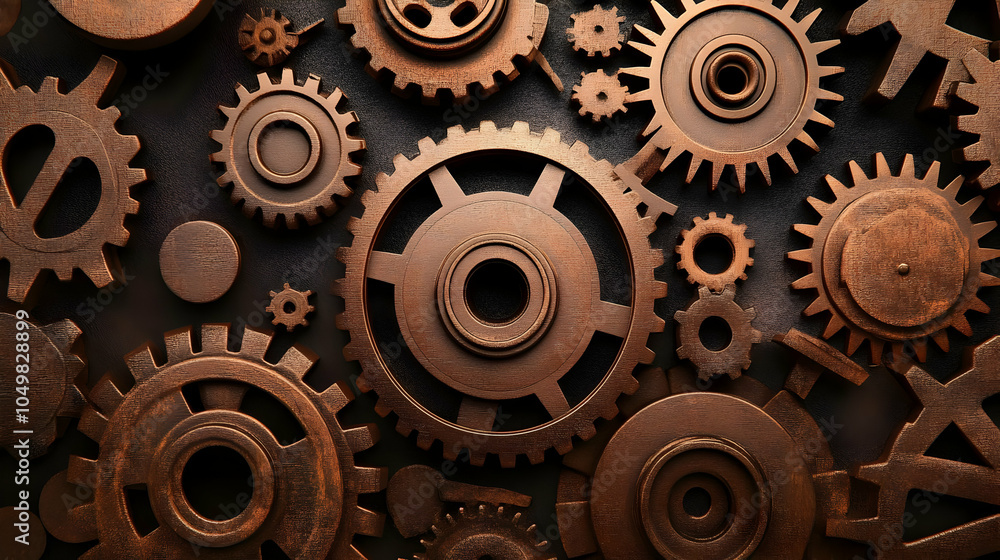 Rustic Gears Background - Illustration Rustic Gears Background - Illustration