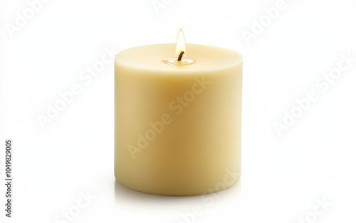 Candle on a clean white background 