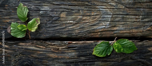 New leaves on aged wood. wi...