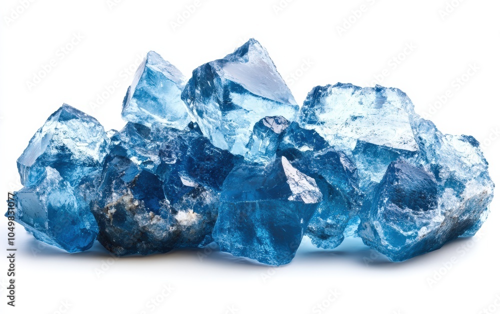 blue ice on a clean white background blue ice on a clean white background