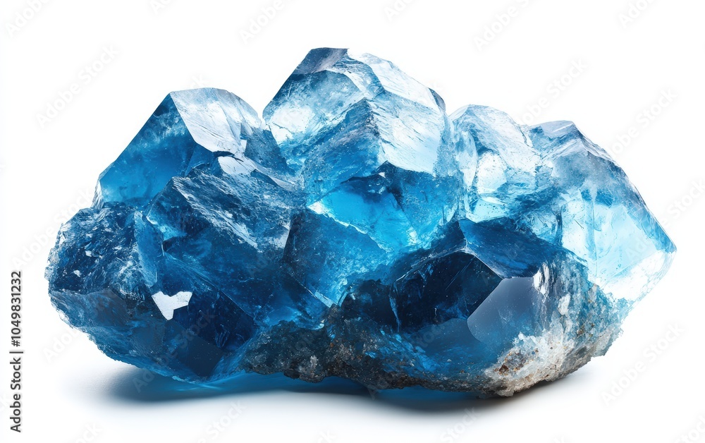 Fototapeta premium blue ice on a clean white background