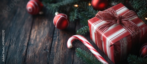 Christmas gift with candy c...