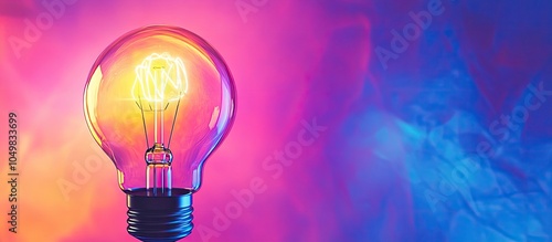 light bulb set against a vi...