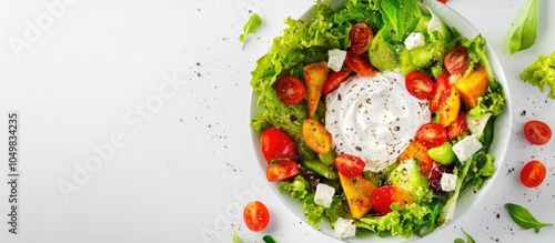 vegetable salad with thick ...