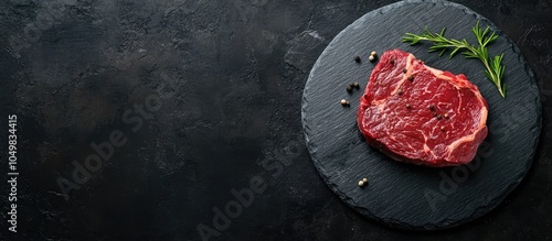 Raw beef steak Piece of mea...