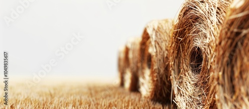 Round hay bales in rolls Ba...