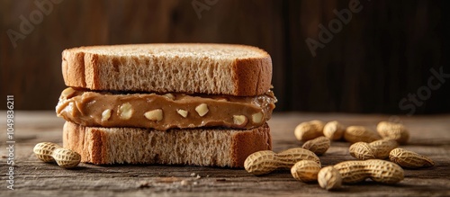 Tasty peanut butter sandwic...