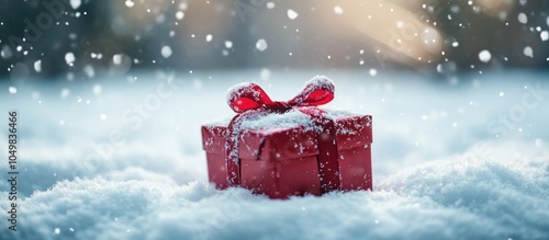 A present in the snow. with...