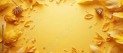 Yellow autumn background fe...