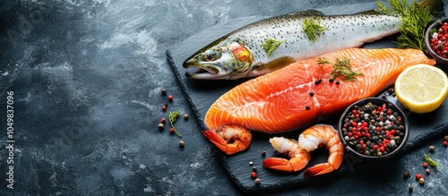 Seafood backdrop featuring ...
