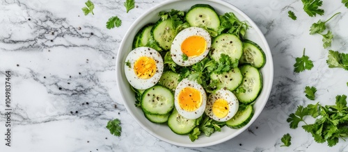 Healthy bowl featuring cucu...