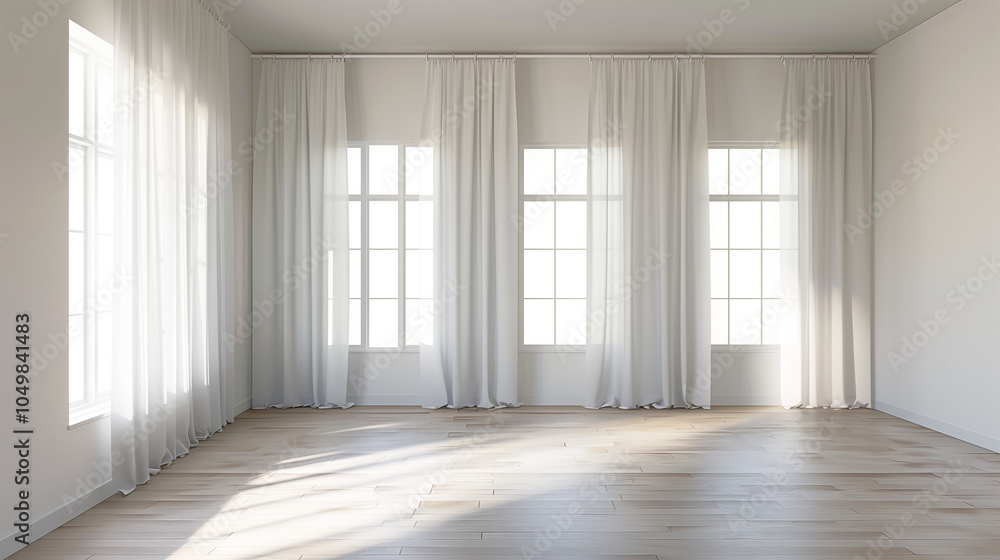 empty room with windows