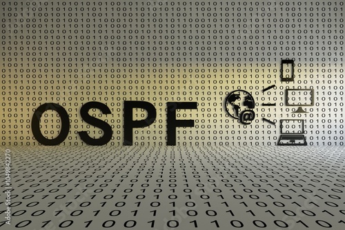 OSPF concept text sunlight 3D illustration photo